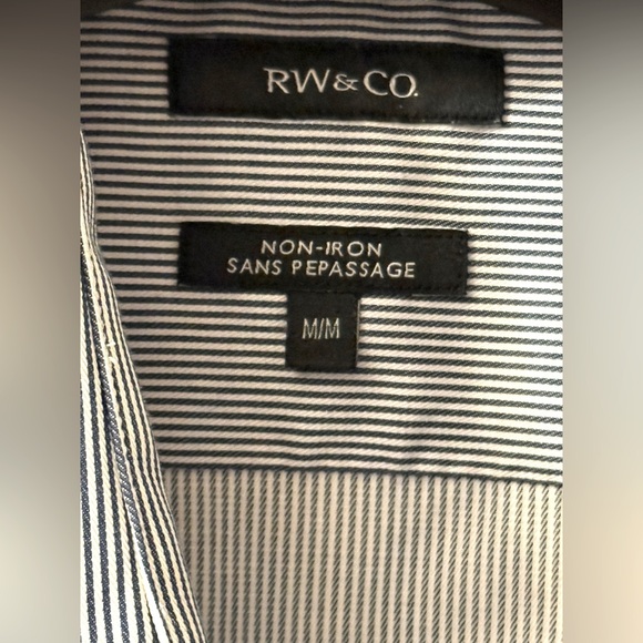 RW & CO MICRO STRIPE 100% COTTON DRESS SHIRT - Picture 3 of 14